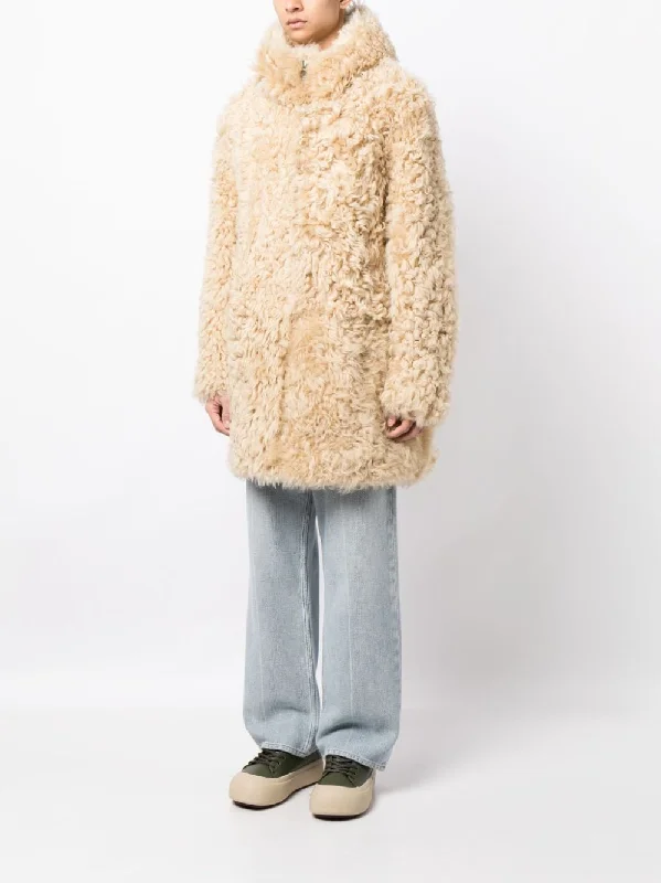 Faux-Fur Hooded Coat