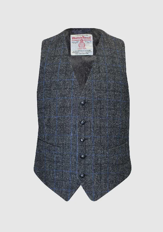 Iain Waistcoat - Grey/Blue Check