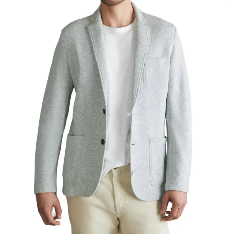 Inlet Knit Blazer In Heather Grey