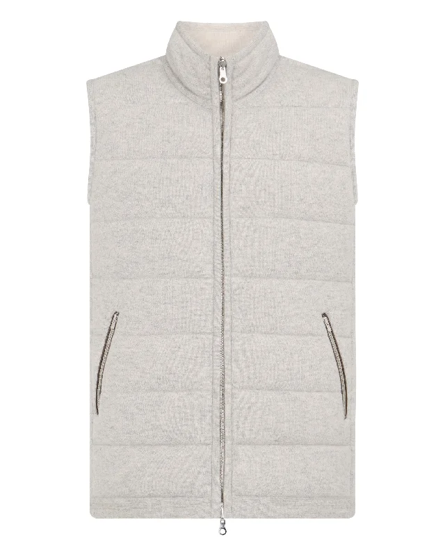 Men's Mall Cashmere Gilet Fumo Grey