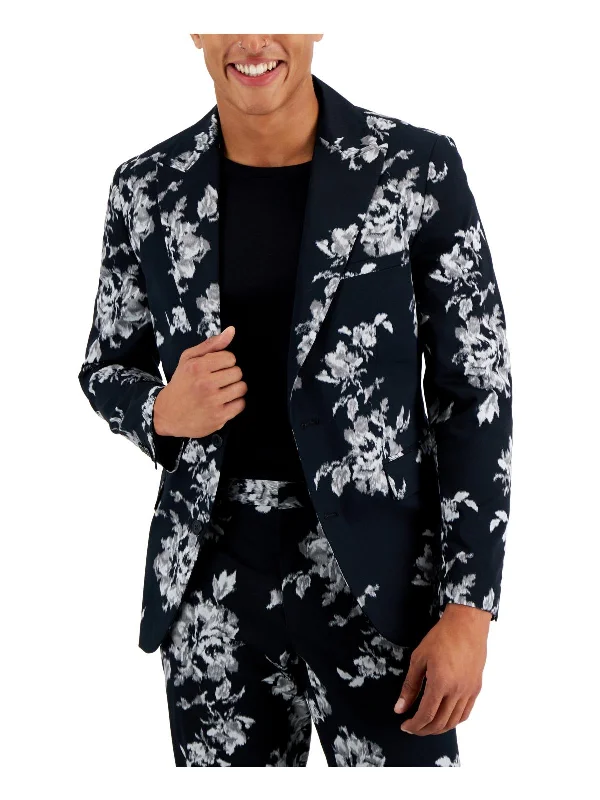 Mens Slim Fit Jacquard Suit Jacket