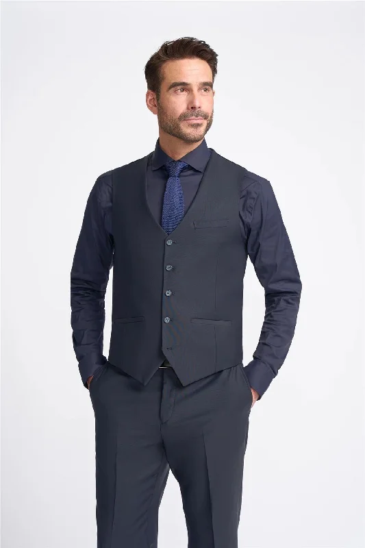 Men's Waistcoat Dark Navy Tailored Fit Vest