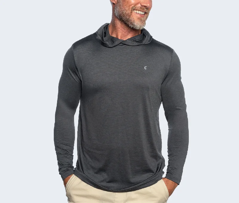 Heather Performance Sport Hoodie - Coal