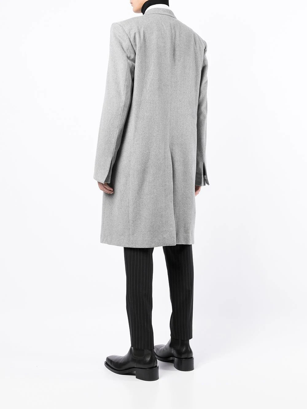 Single-Breasted Wool Coat