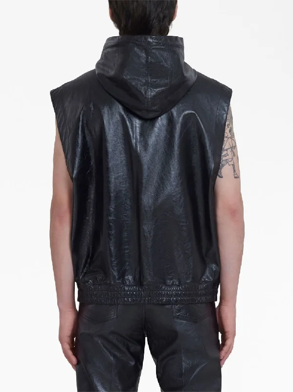 Sleeveless Leather Jacket