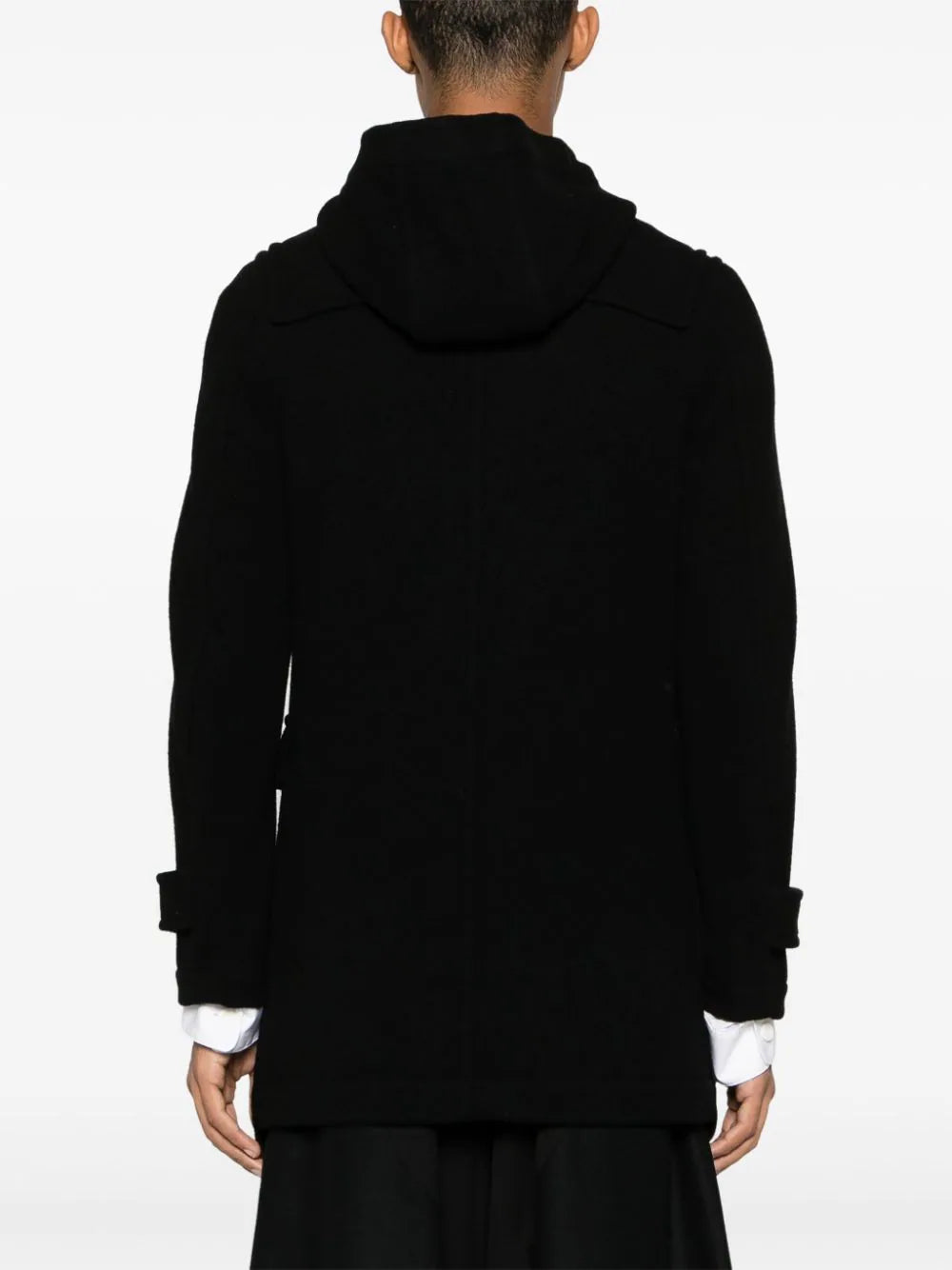 Slouch-Hood Wool-Blend Coat